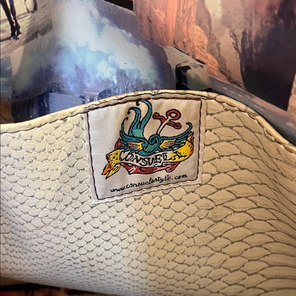 Consuela Cream and Brown Tote Bag - Picture 2 of 8